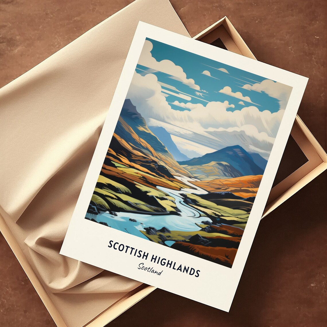 Scottish Highlands Scotland Travel Poster, City Print - Image 3