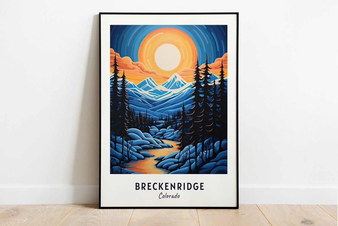 Breckenridge Colorado Travel Print Wall Art Breckenridge Colorado City Print Breckenridge Colorado Travel Gift Breckenridge Wall Art