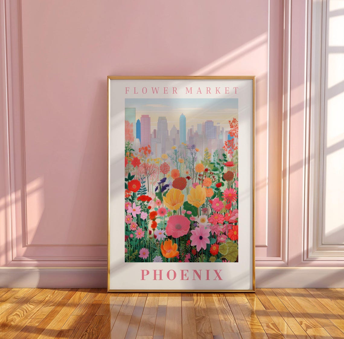 Phoenix Flower Market Desert Skyline Wildflower Bloom Poster - Image 3