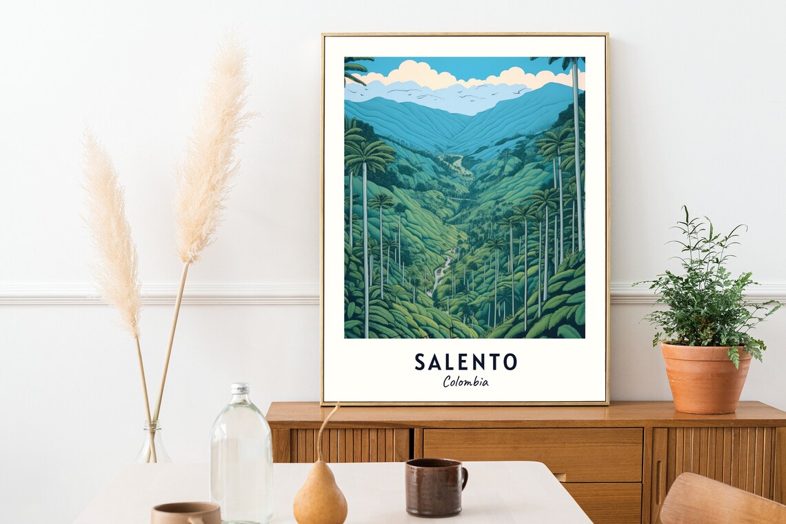 Salento Colombia Green Valley With Tall Wax Palms Jungle Travel Poster - Image 2
