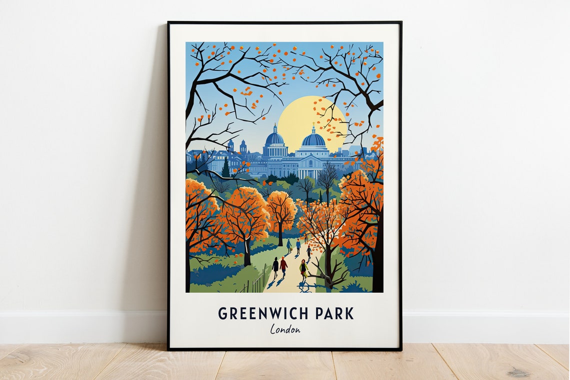 Greenwich Park London Travel Print Wall Art Greenwich Park London City Print Greenwich Park London Travel Gift Greenwich Park