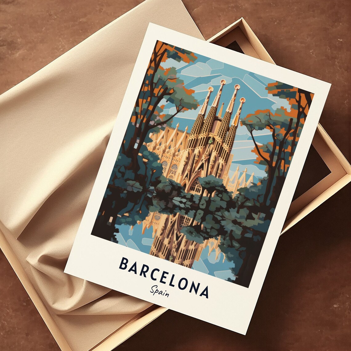 Barcelona Travel Gift City Poster Print - Image 3