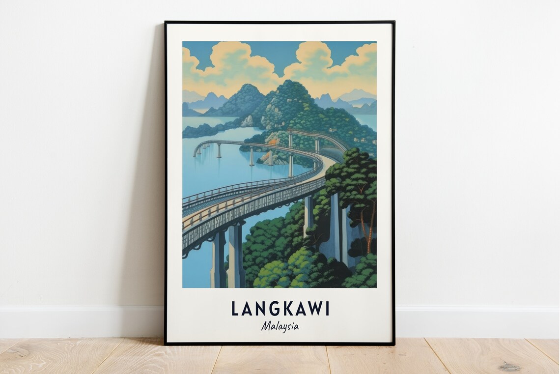Langkawi Sky Bridge Travel Poster, Malaysia