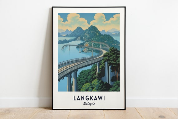 Langkawi Sky Bridge Travel Poster, Malaysia