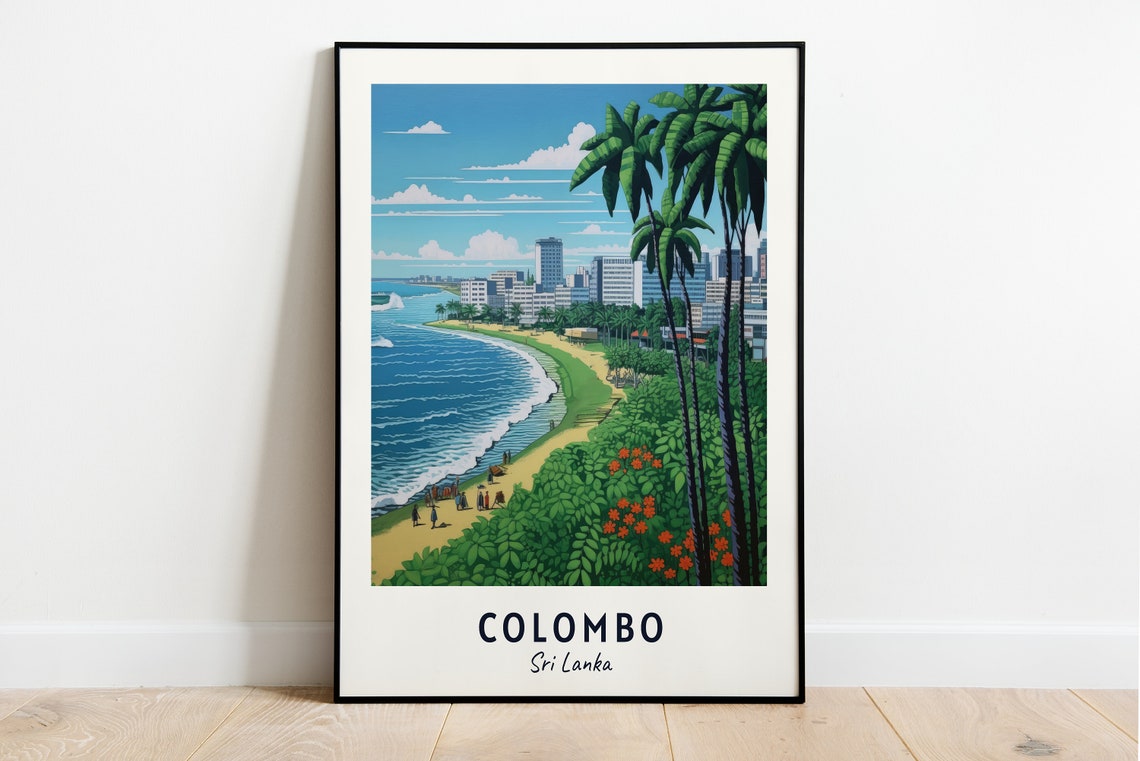 Galle Face Green Travel Print Wall Art Colombo Sri Lanka City Print Galle Face Green Travel Gift Galle Face Green Poster Travel Gift