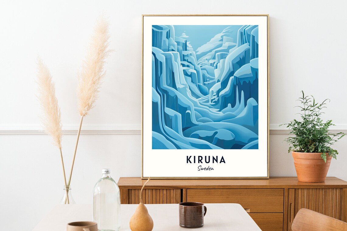 Icehotel Travel Print Wall Art Kiruna Sweden City Print Icehotel Travel Gift Icehotel Poster Travel Gift Wall Art - Image 2