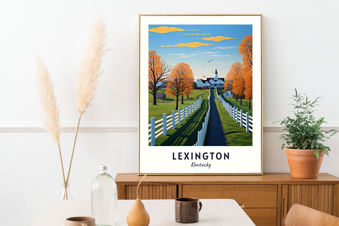 Lexington Kentucky Travel Poster, City Gift Print - Image 2