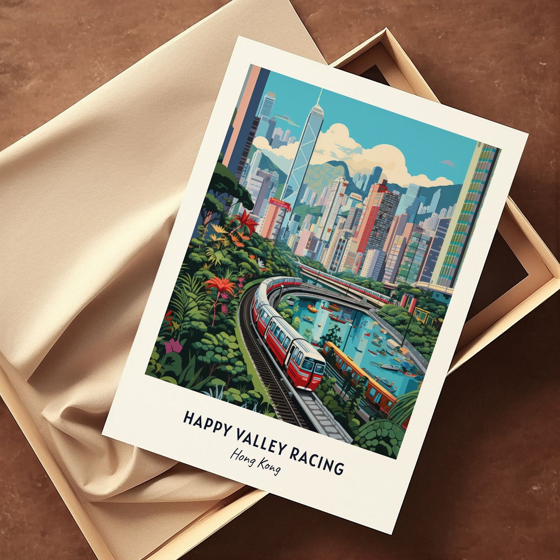Happy Valley Racing Hong Kong Travel Print Wall Art Happy Valley Racing Hong Kong City Print Happy Valley Racing Hong Kong Travel Gift - Image 3