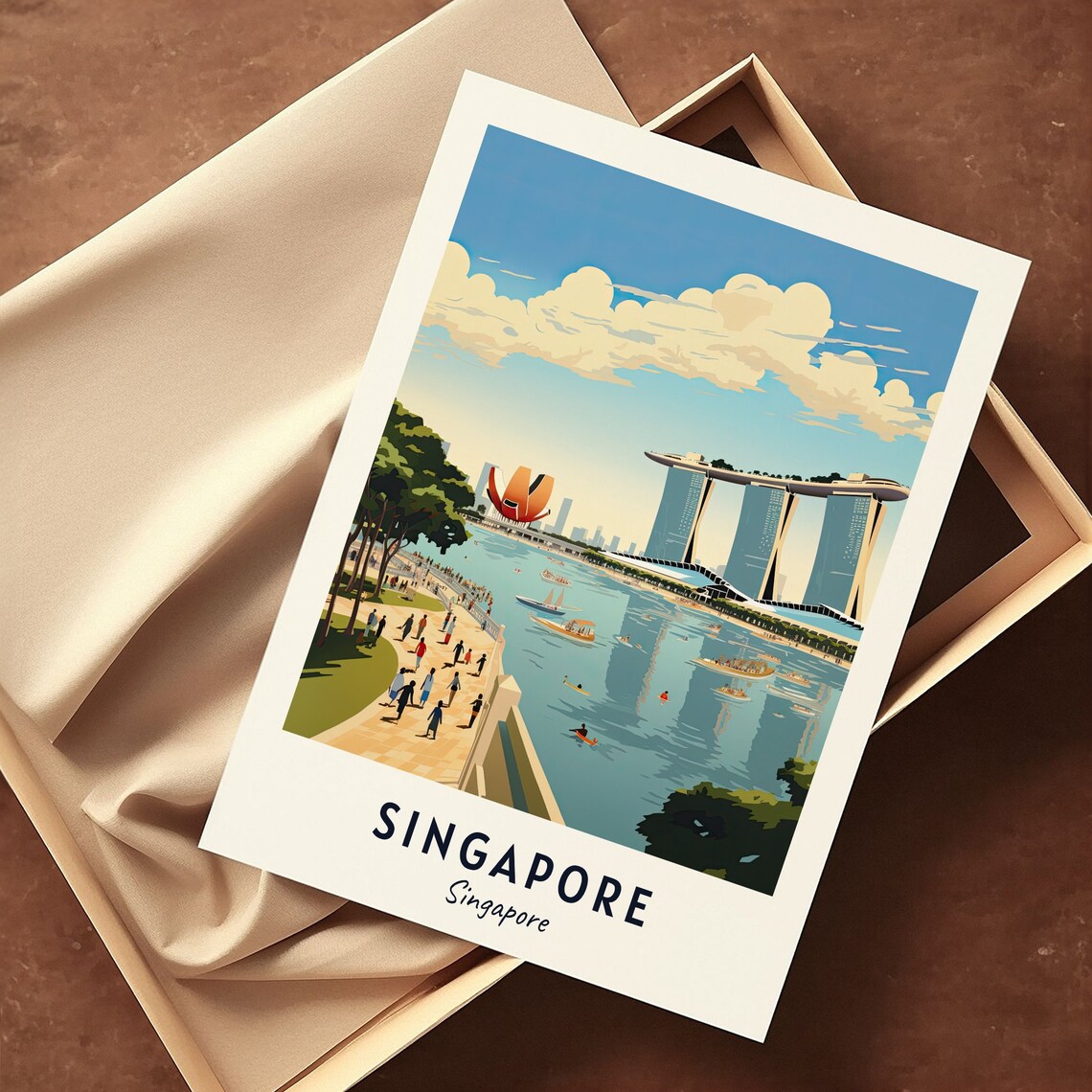 Singapore Marina Bay Sands Travel Poster - Image 3