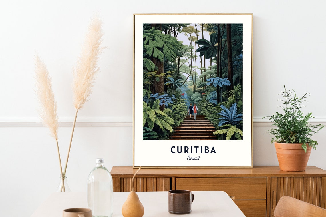 Botanical Garden Of Curitiba Travel Print Wall Art Curitiba Brazil City Print Botanical Garden Of Curitiba Travel Gift - Image 2
