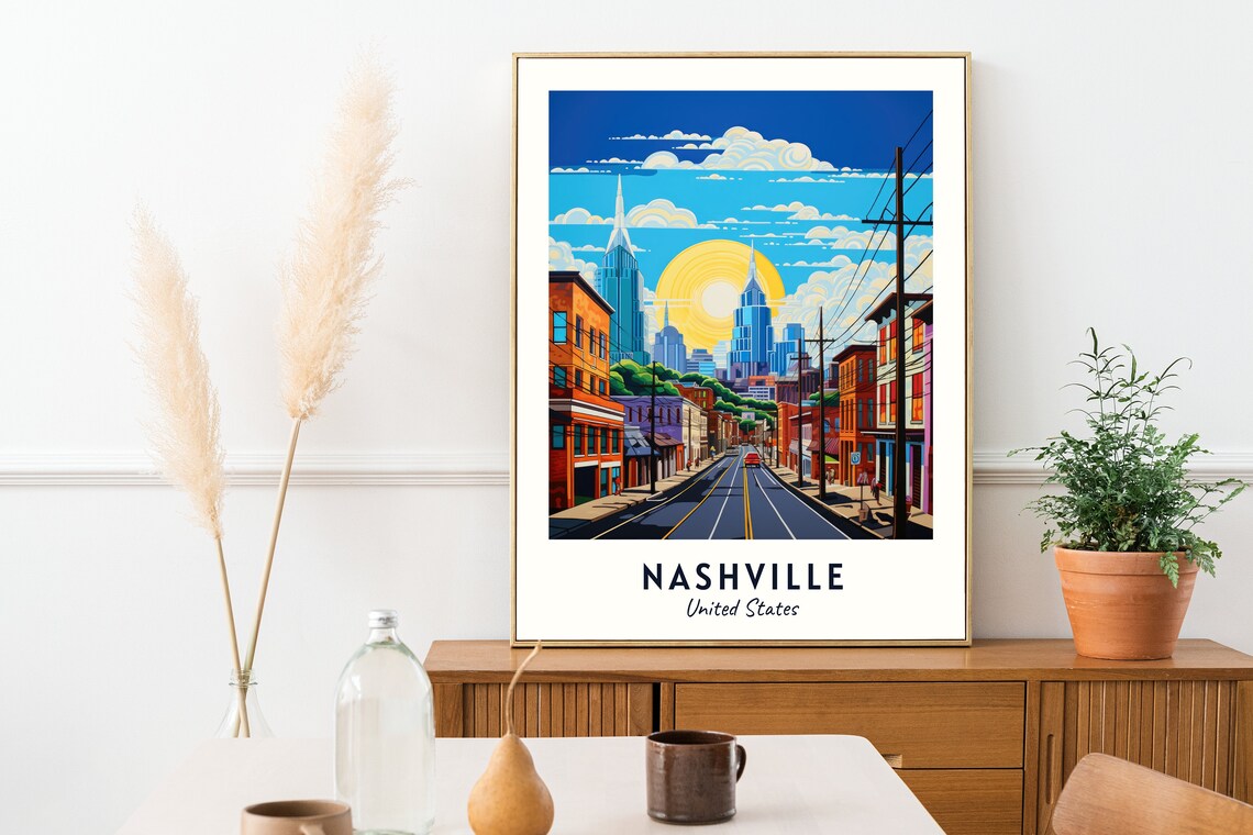 Nashville United States Travel Poster, City Print - Image 2