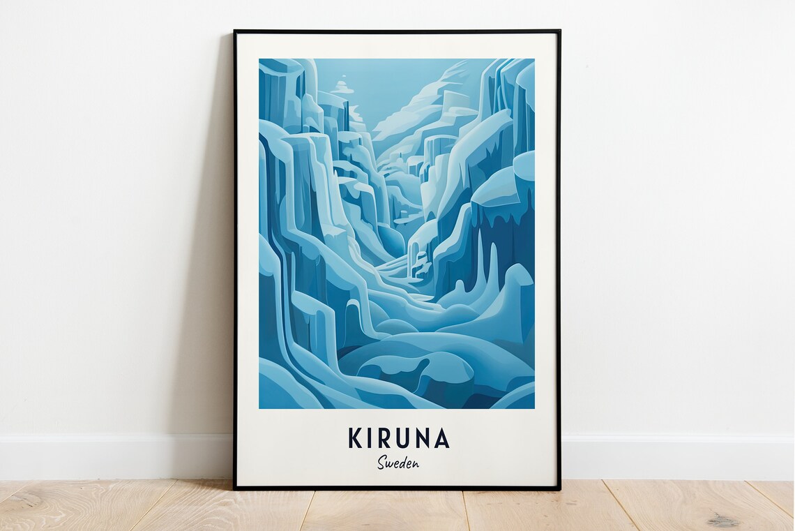 Icehotel Travel Print Wall Art Kiruna Sweden City Print Icehotel Travel Gift Icehotel Poster Travel Gift Wall Art
