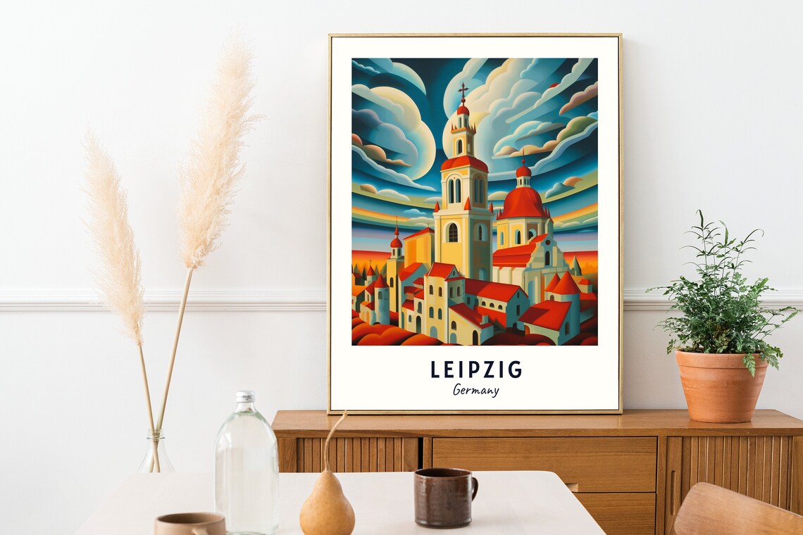 Leipzig Germany Travel Poster, City Wall Art - Image 2