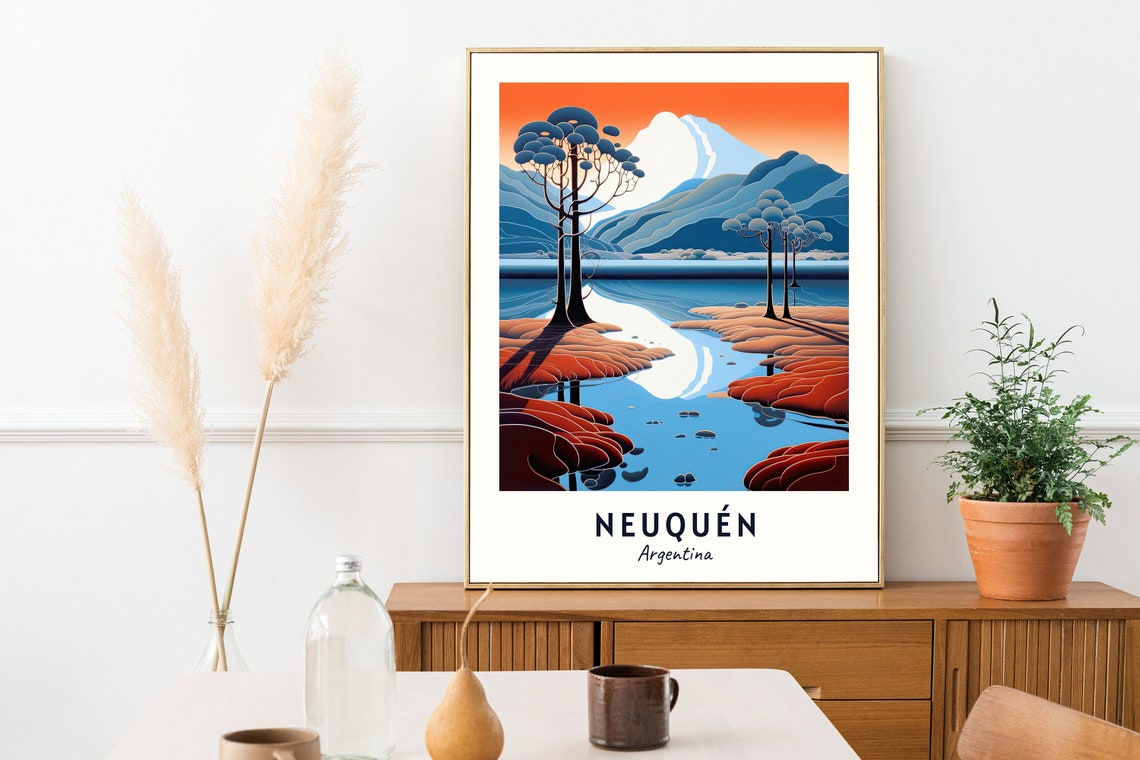 Lann National Park Travel Print Wall Art Neuqun Argentina City Print Lann National Park Travel Gift Lann National Park Poster - Image 2