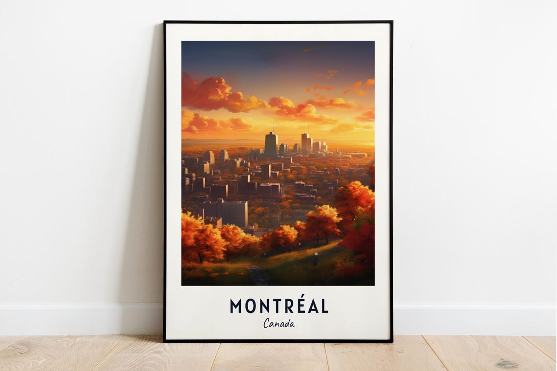 Montral Travel Print Wall Art Montral Qubec City Print Montral Travel Gift Montral City Poster Travel Gift