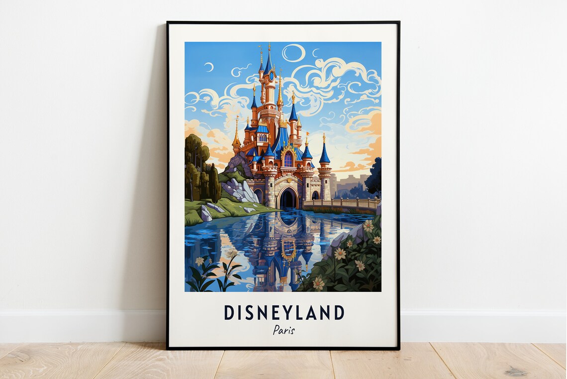 Disneyland Paris Travel Poster, City Poster