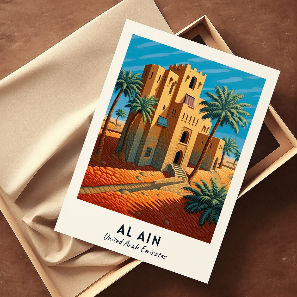 Al Jahili Fort Travel Print Wall Art Al Ain United Arab Emirates City Print Al Jahili Fort Travel Gift Al Jahili Fort Poster Wall Art - Image 3