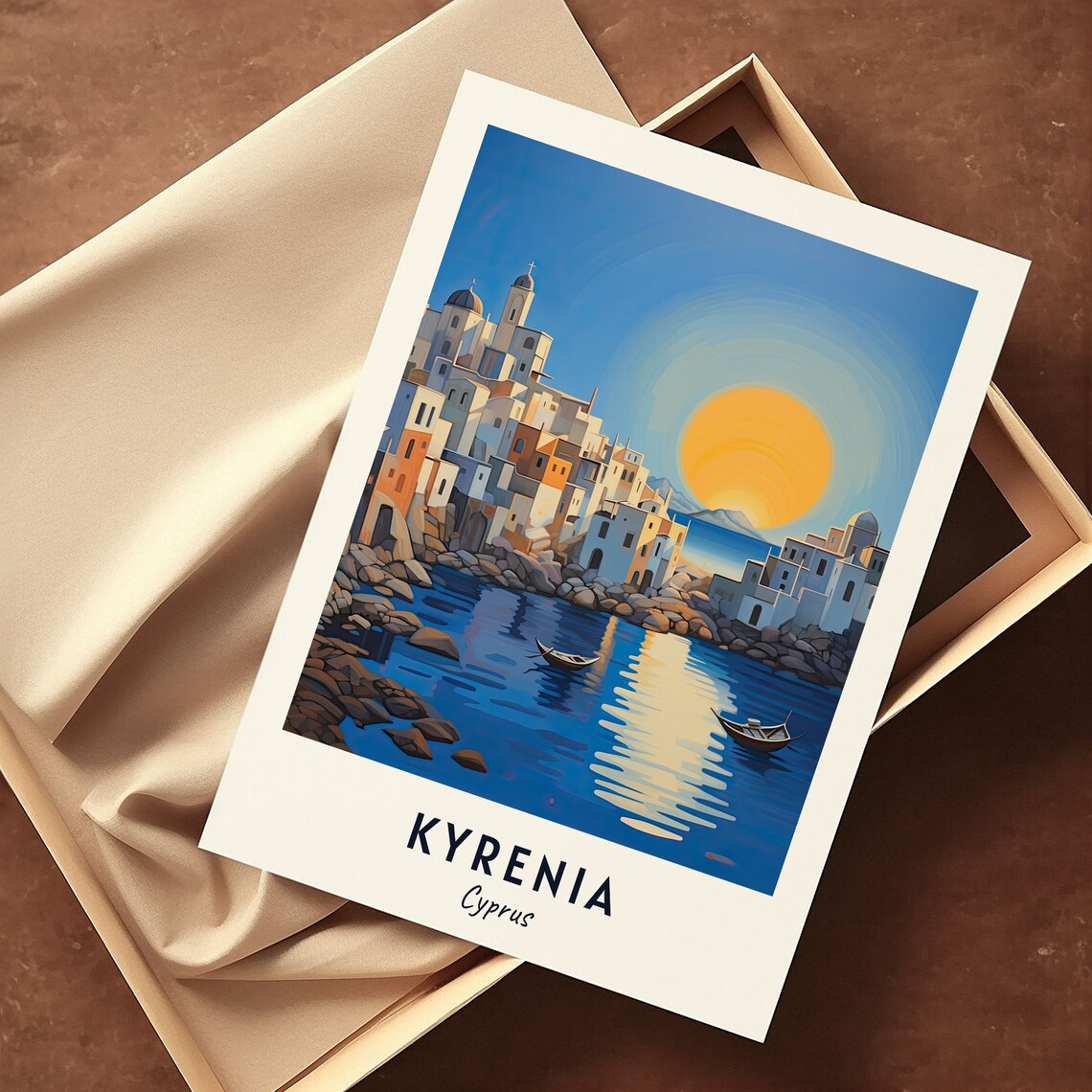 Kyrenia Travel Poster, Cyprus City Print - Image 3
