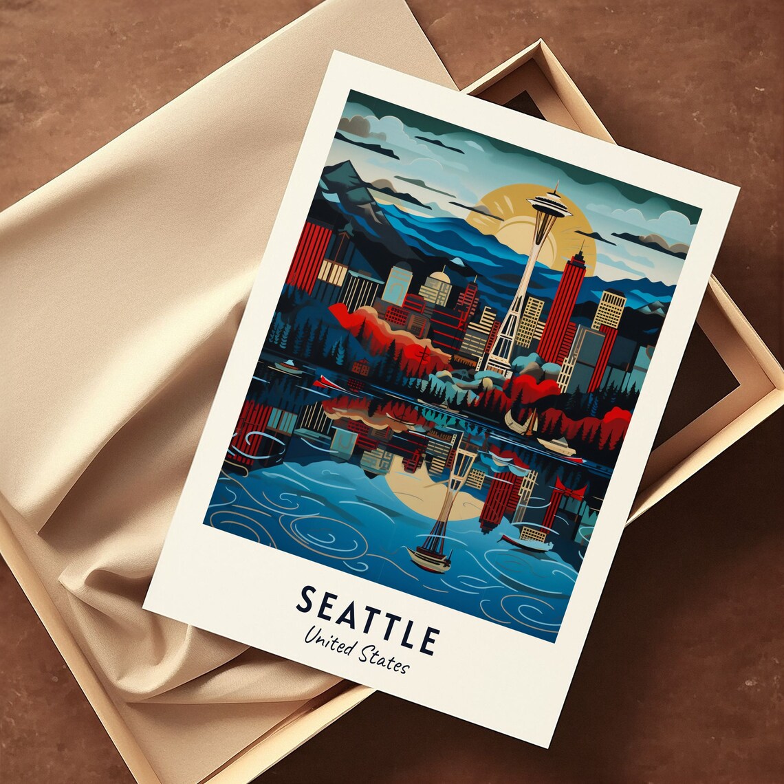 Seattle Travel Poster, United States City View - Image 3