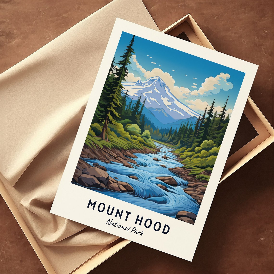 Mount Hood National Park Travel Print Wall Art Mount Hood National Park City Print Mount Hood National Park Travel Gift Mount Hood - Image 3
