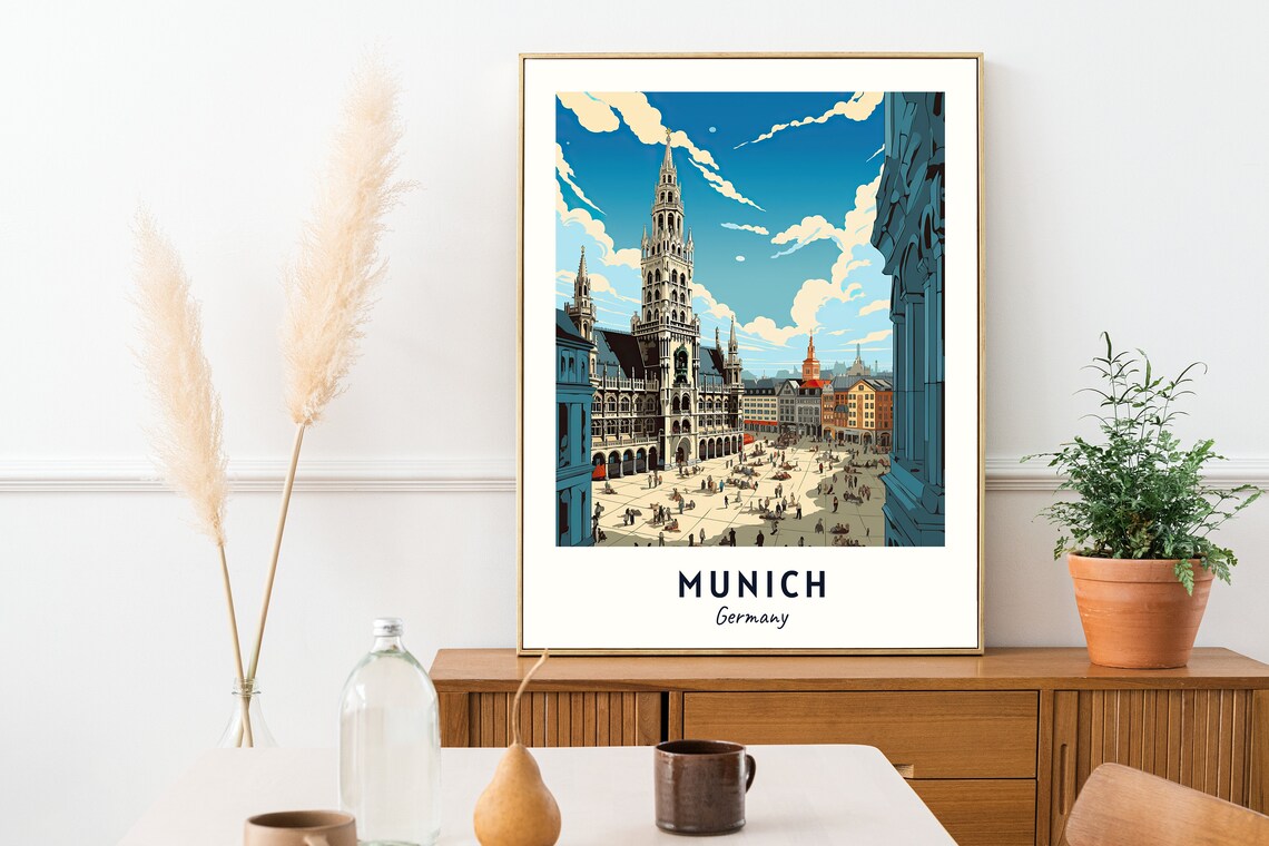 Munich City Print, Germany Travel Poster - Image 2