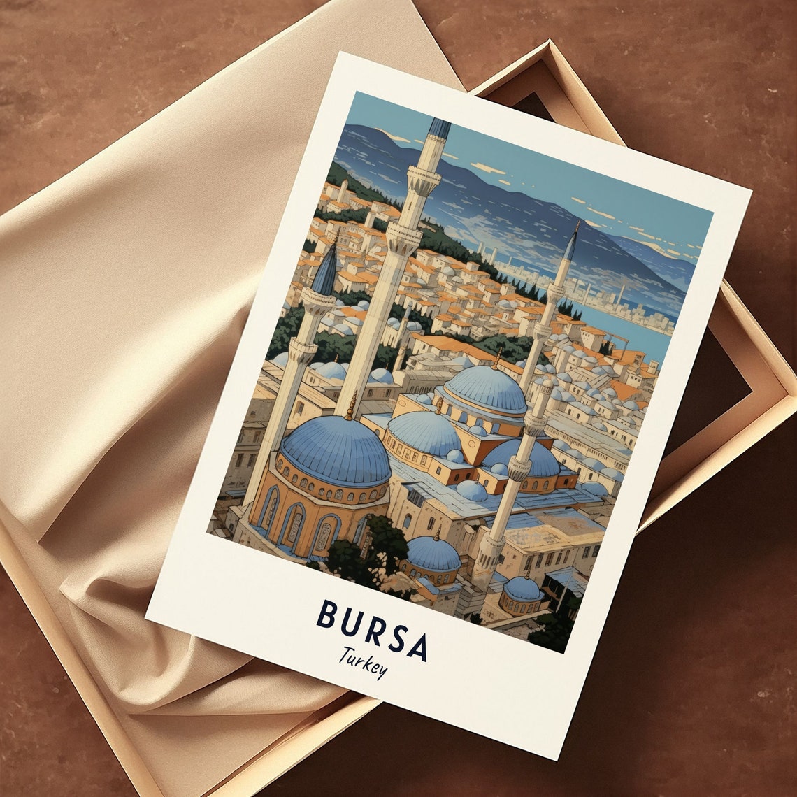 Grand Mosque Ulu Cami Travel Print Wall Art Bursa Turkey City Print Grand Mosque Ulu Cami Travel Gift Travel Gift - Image 3