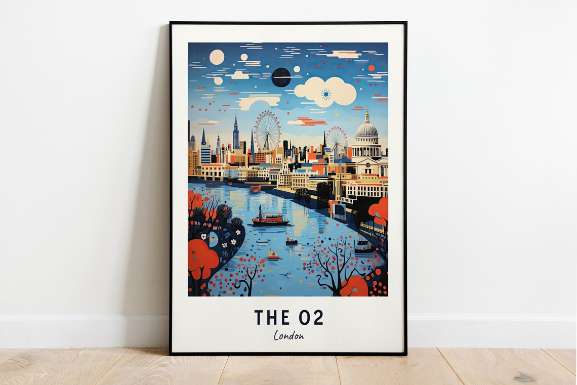The O2 London Travel Print Wall Art The O2 London City Print The O2 London Travel Gift The O2 London Poster