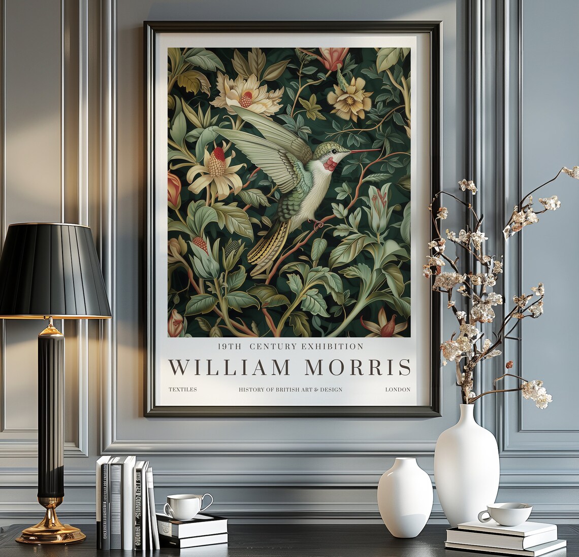 William Morris Hummingbird Vintage Art Print