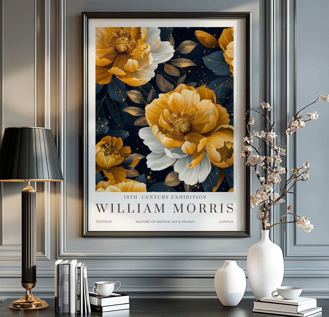 William Morris Prints Butter Yellow Vintage Art Print