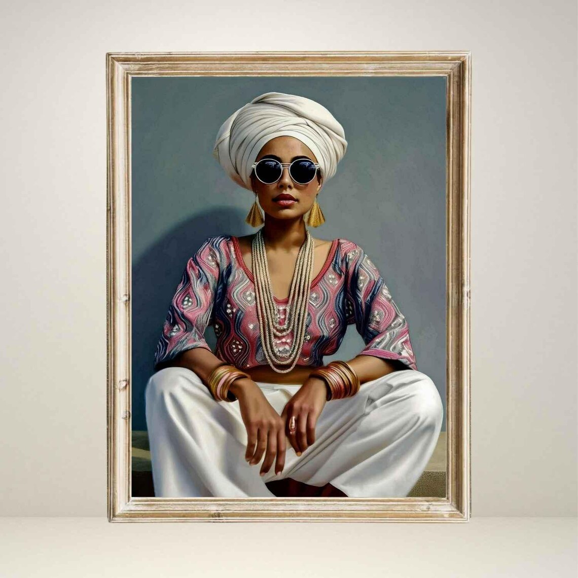 Modern Indian Woman Sitting, Indian Pop Art - Image 4