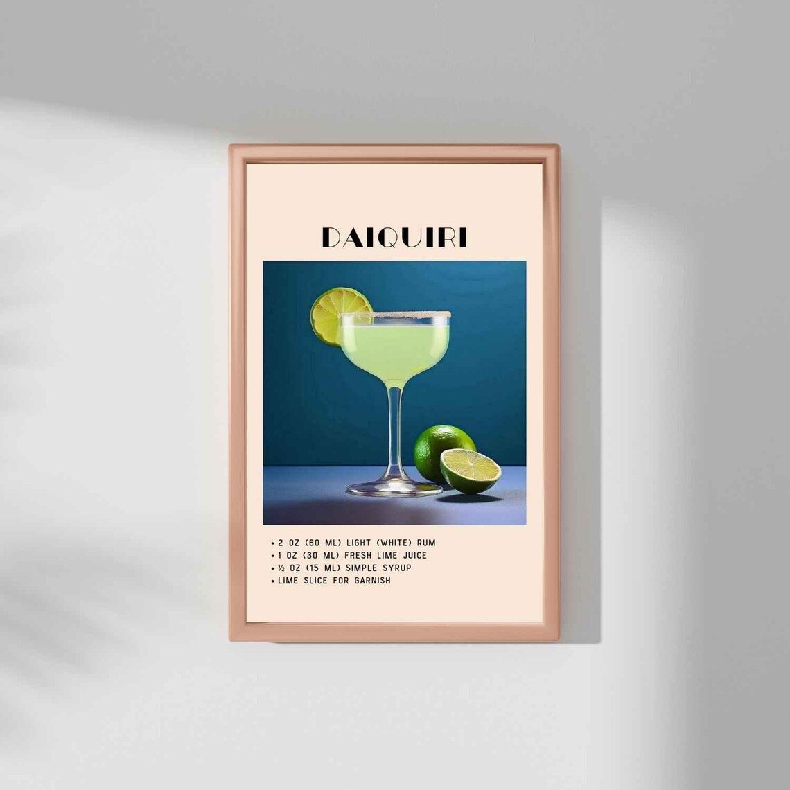 Daiquiri Cocktail - Contemporary Travel Poster - Image 3