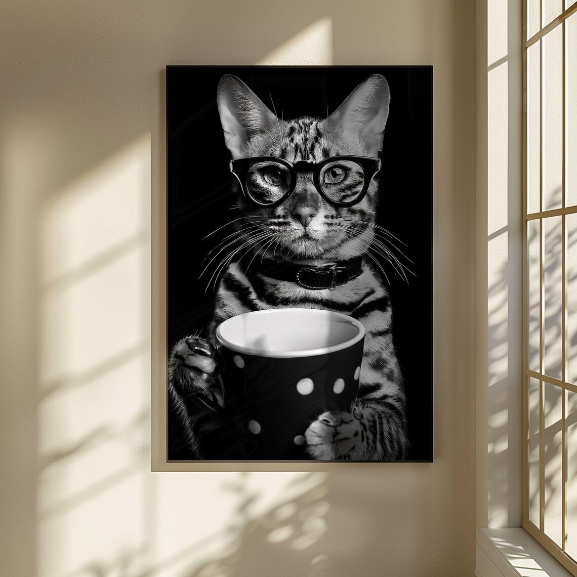 Bengal Drinking Coffee, Vintage Kitchen Wall Decor - Image 4
