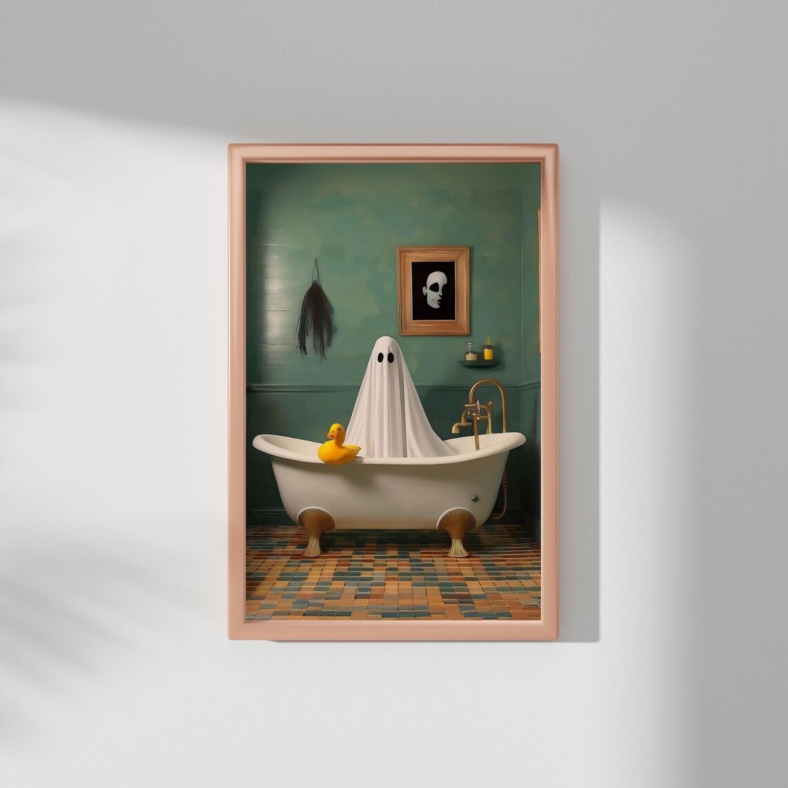 Victorian Ghost In Bathroom, Dark Academia Gothic Art Print - Image 2
