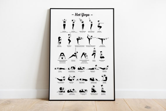 Hot Yoga Poster, Yoga Studio Decor Art Print