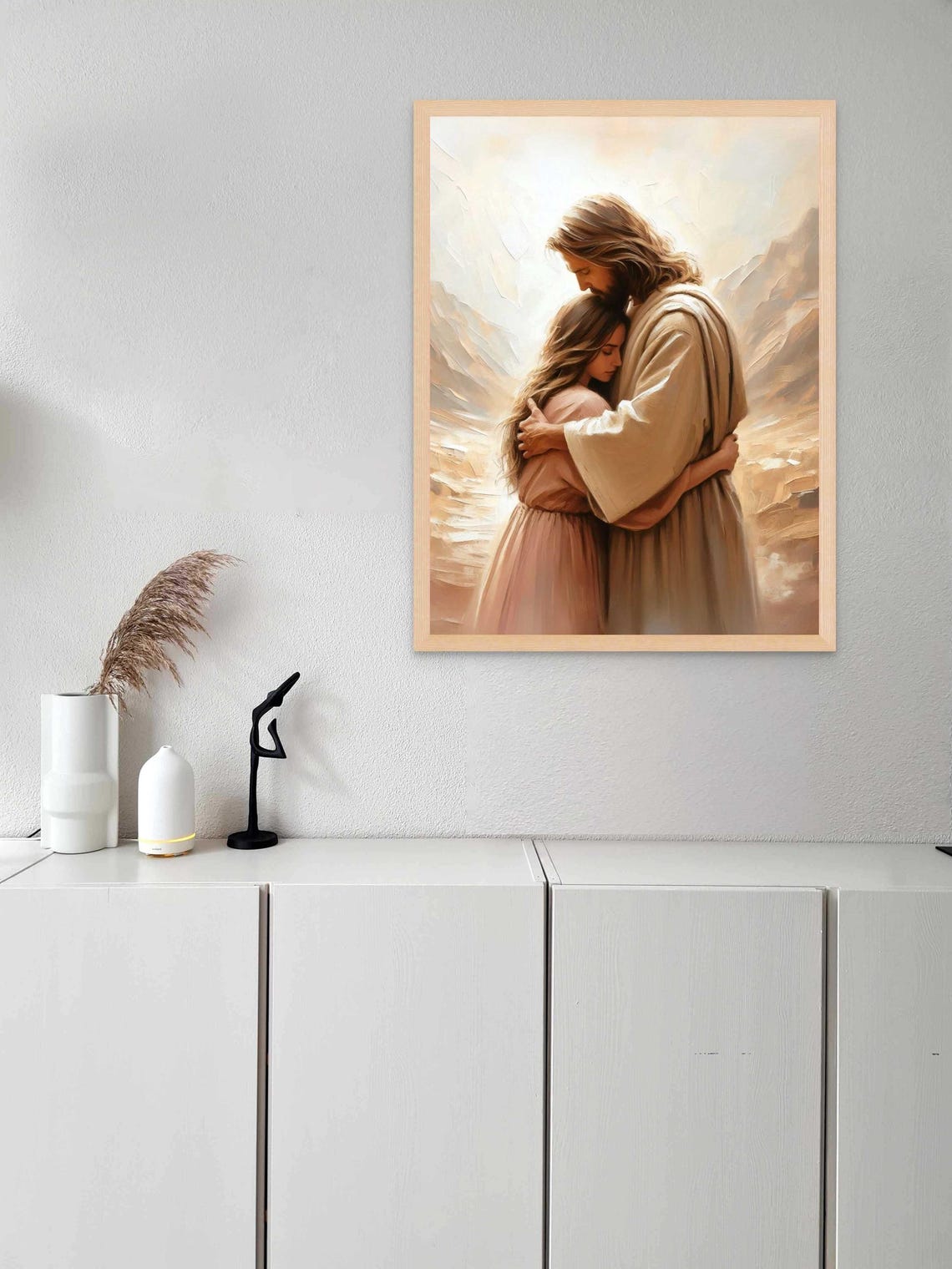 Hug Of Love Christian Wall Art Jesus Hugging Woman Jesus Prints Lds Art Bible Art Christian Art Picture Of Christ Jesus Art - Image 5