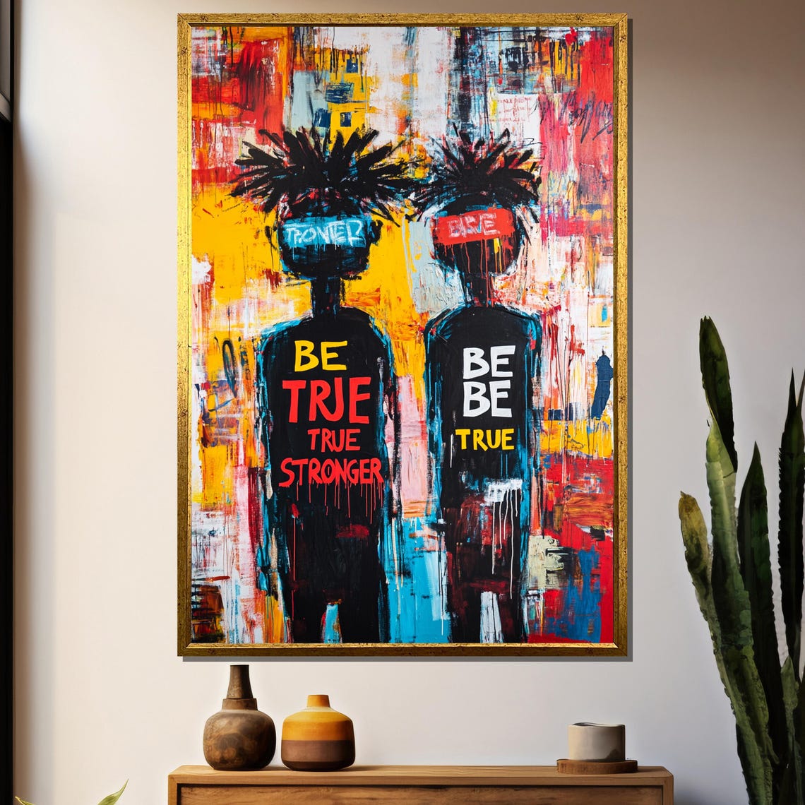 Basquiat Painting Abstract Graffiti Art Urban Street Art Wall Decor Bold Colorful Artwork Contemporary Statement Gift