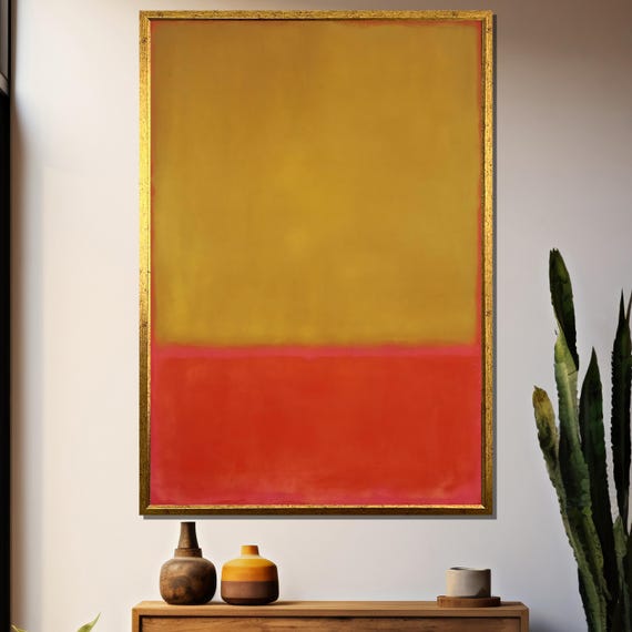 The Ochre And Red Harmony By Mark Rothko Bold Abstract Painting Gift For Contemporary Art Lovers