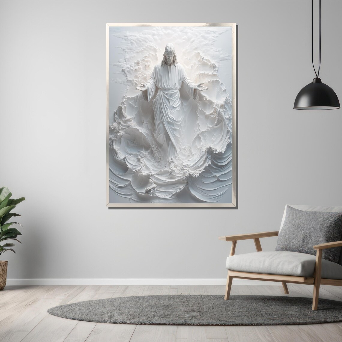 Abstract Jesus Art, Divine Peace And Tranquility - Image 3