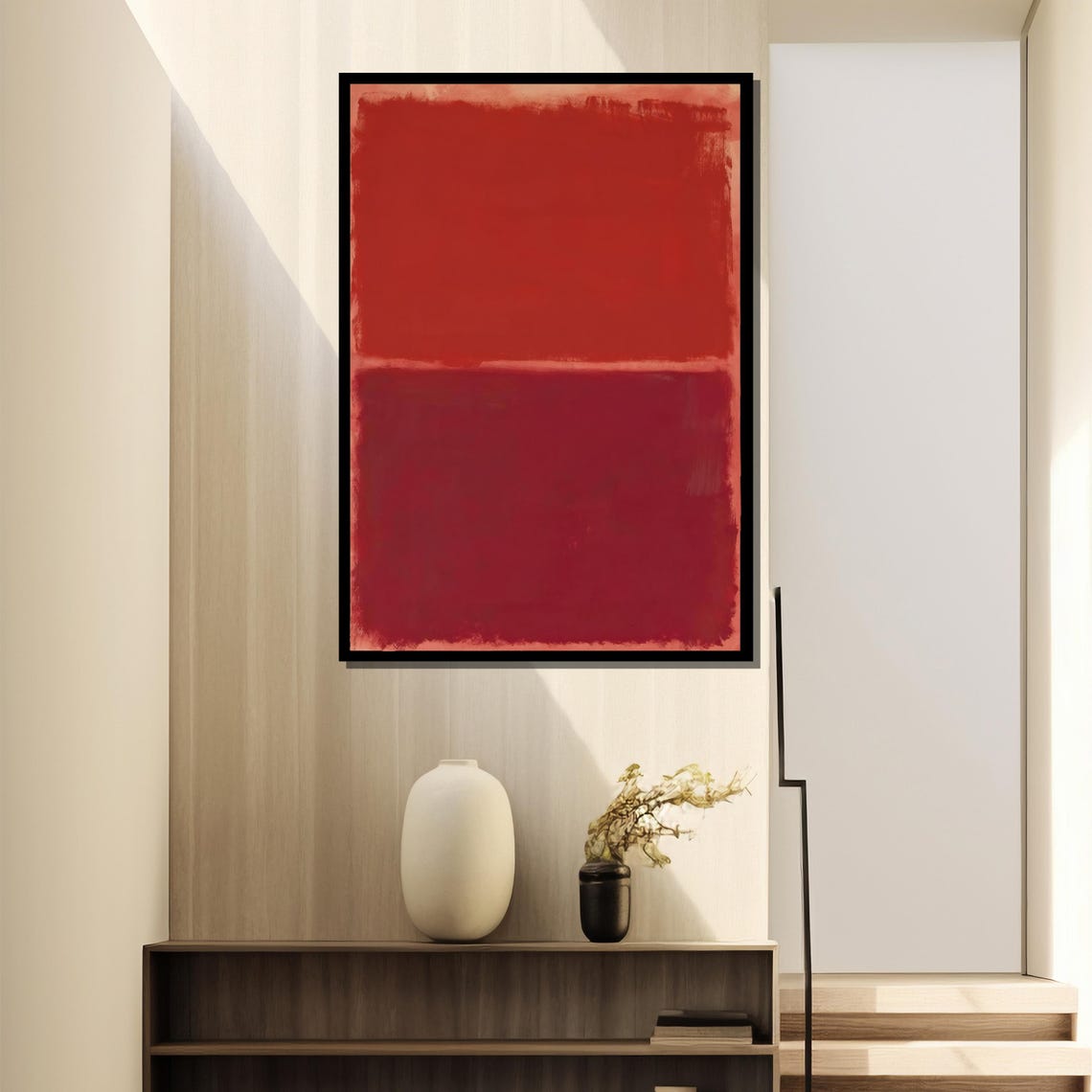Mark Rothkos Fiery Red Composition Intense And Passionate Abstract Expressionist Painting Bold Art For Unique Gift Ideas - Image 4
