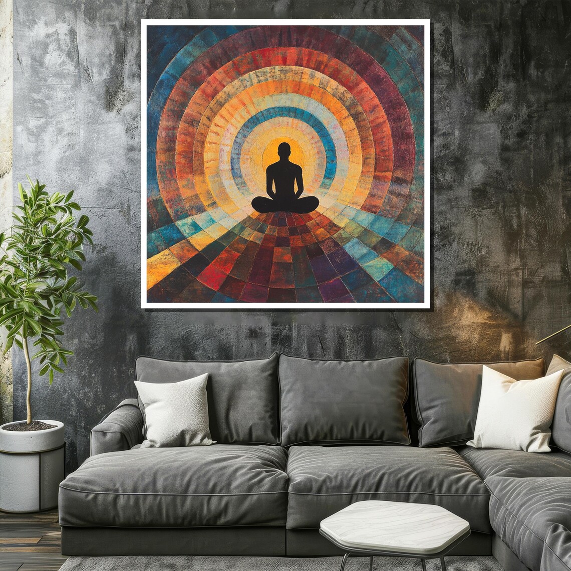 Abstract Meditation Painting, Mindfulness And Inner Peace - Image 2