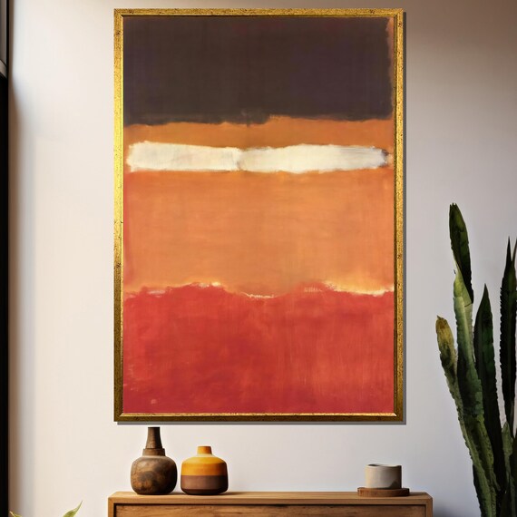Mark Rothkos Earthy Orange And Brown Abstract Painting A Timeless Contemporary Art Gift For Modern Spaces
