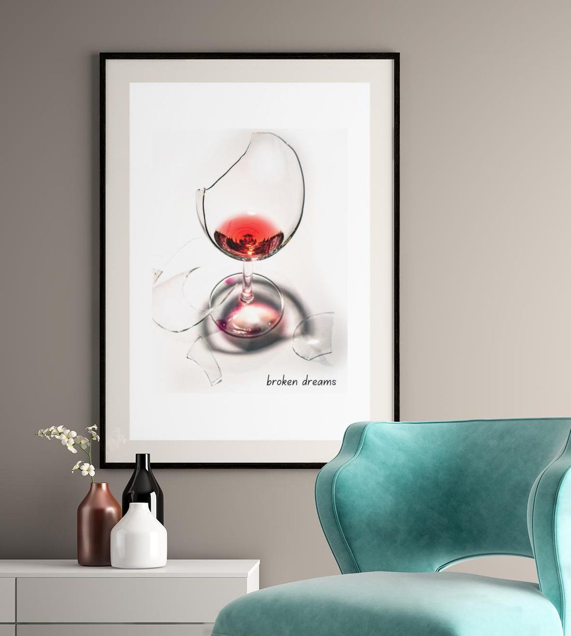 Broken Dreams Bar Decor Art Print - Image 3