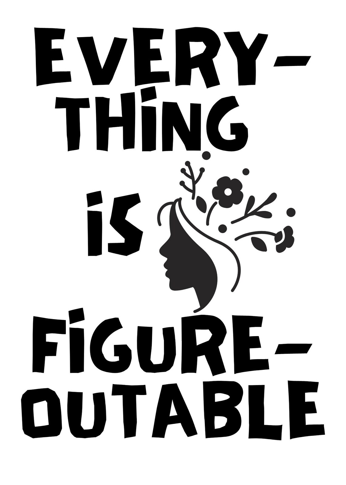 Everything Is Figureoutable Quote, Typography Poster - Image 3