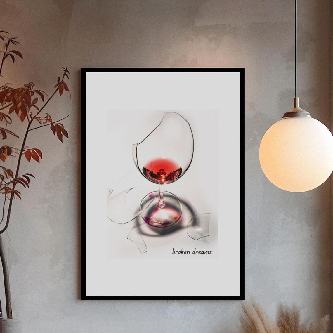 Broken Dreams Bar Decor Art Print