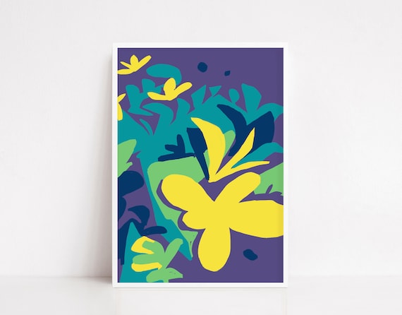 Cut Outs Flowers Poster Henri Matisse Style Poster Papier Decoupes Poster Matisse Print Matisse Exhibition Poster