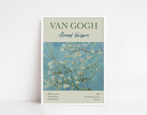 Van Gogh Almond Blossom 1890 Rijksmuseum Amsterdam Floral Art Poster