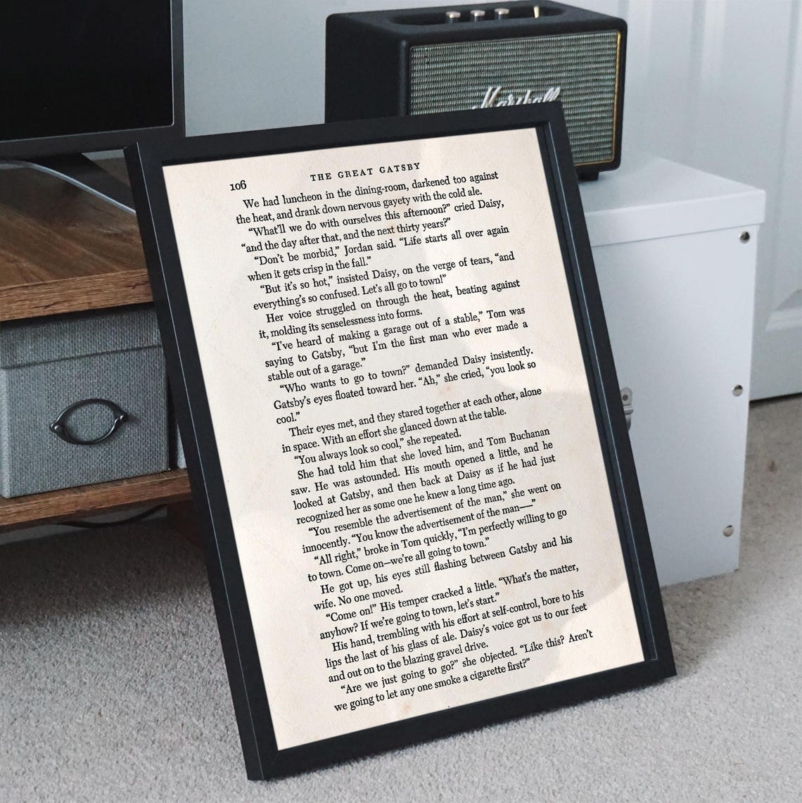 F Scott Fitzgerald The Great Gatsby Crisp In The Fall Page Print - Image 3