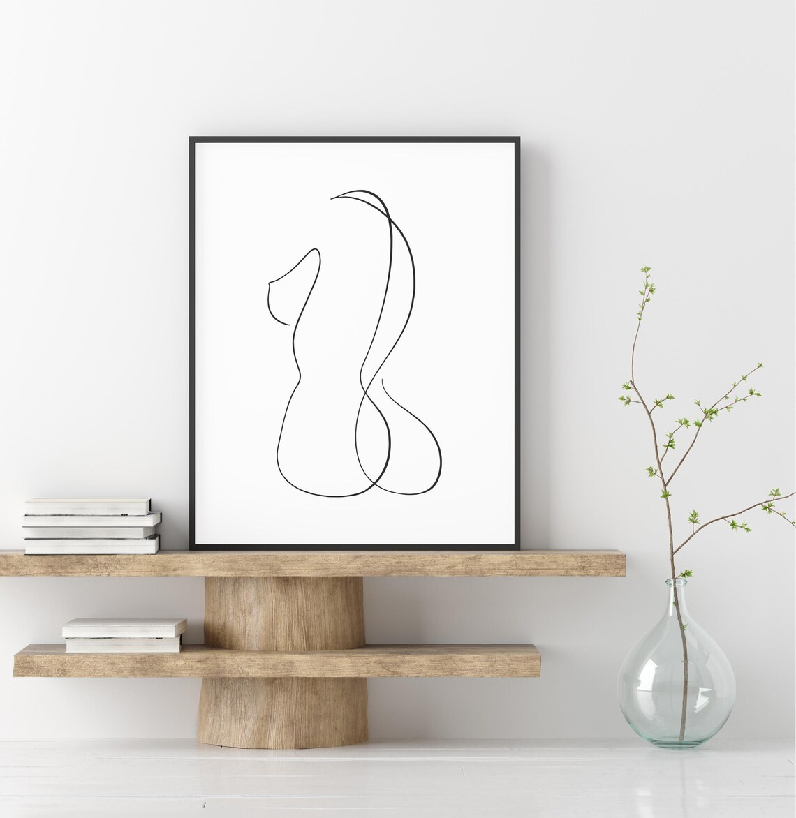 Abstract Nude Female Line Art Minimal Body Curves Modern Art Poster - Image 2