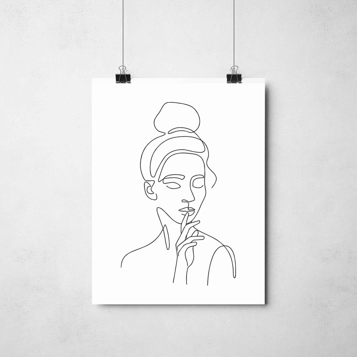 Minimalist Woman Silhouette Line Art Elegant Female Form Drawing Graceful Body Sketch Modern Wall - Image 2