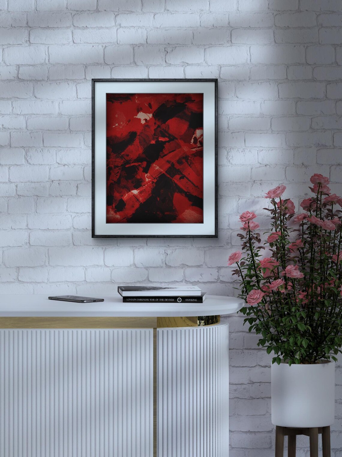 High Contrast Abstract Watercolor Painting - Image 2